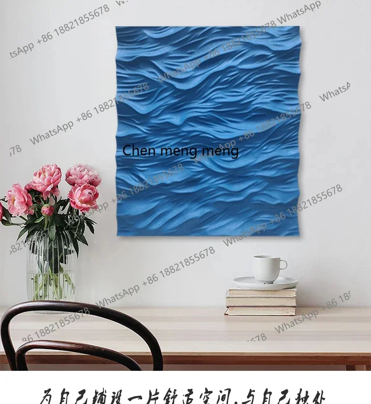 A74Modern abstract sofa background wall hanging painting porch minimalist door three-dimensional relief art mural