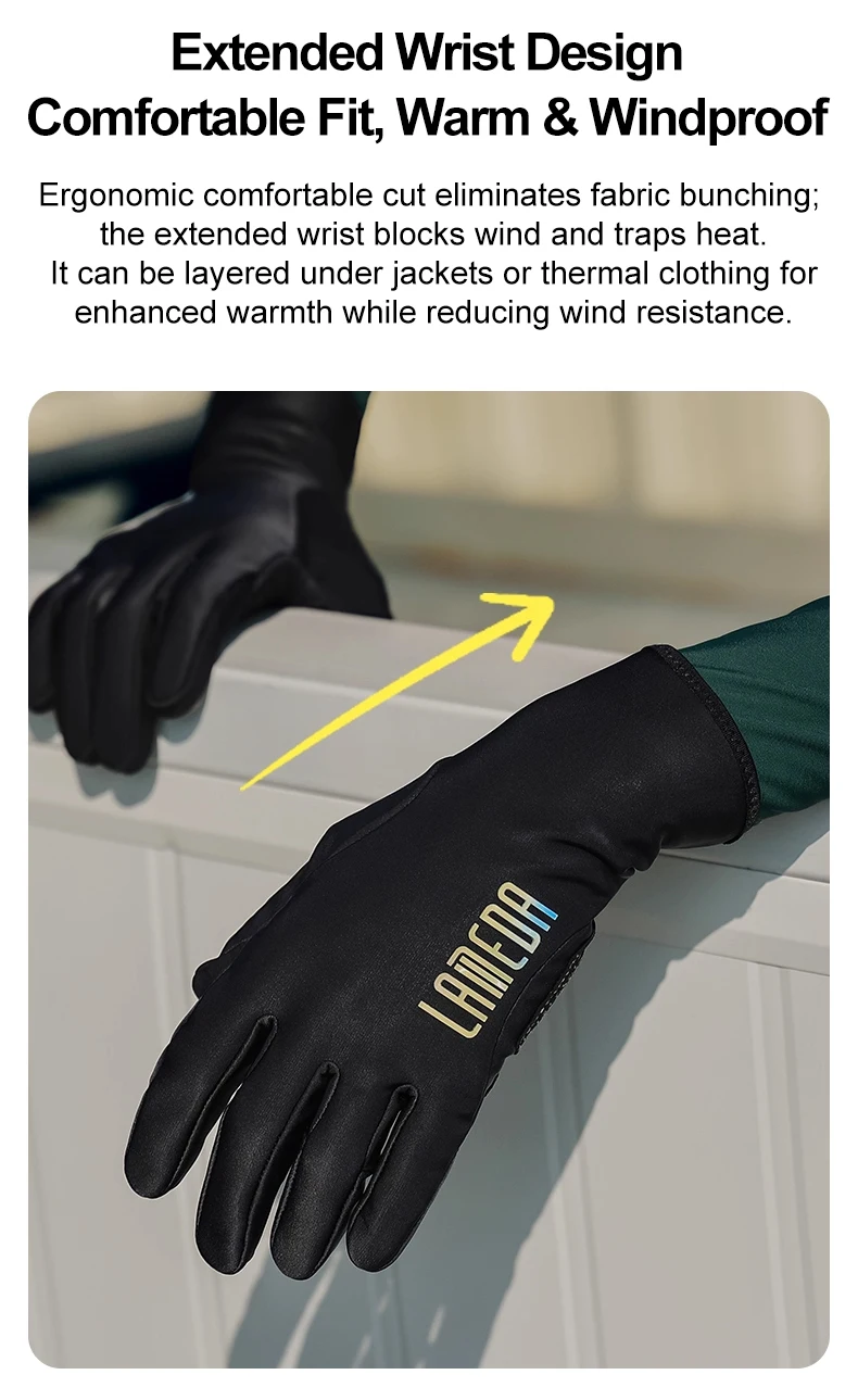 LAMEDA Winter-Fahrradhandschuhe Vollfinger Touchscreen Wasserdicht Winddicht Thermofleece Fahrradhandschuhe für Männer und Frauen bei Kaltem Wetter – Detail 8