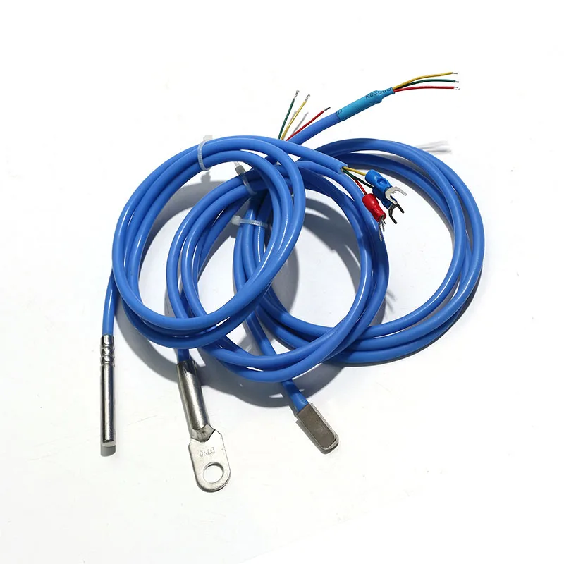 1PC DS18B20 Waterproof Temperature Probe Stainless Steel Sealed Silicone Wire with Straight Patch and Mounting Hole Options