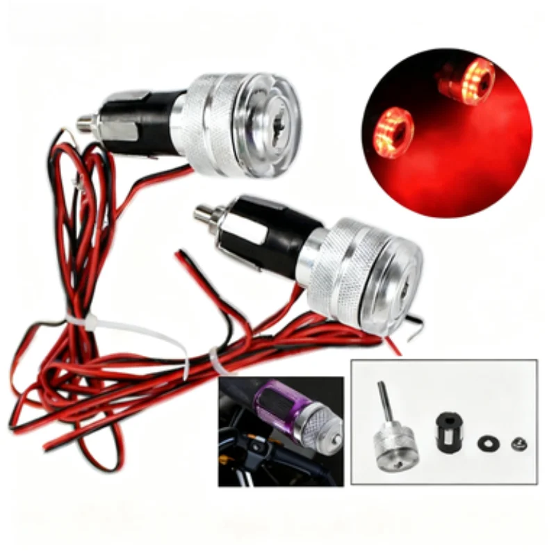 

Motorcycle Electric Scooter Turn Signal Light with Handlebar Plug Weighted Balance Terminal