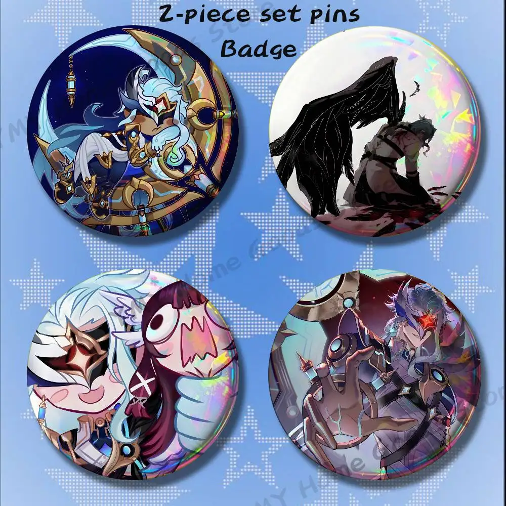 Anime II D-Dottore Zandik Brooches for Backpack Accessories 25 32 44 58 75mm Round 2-piece set Free Mix