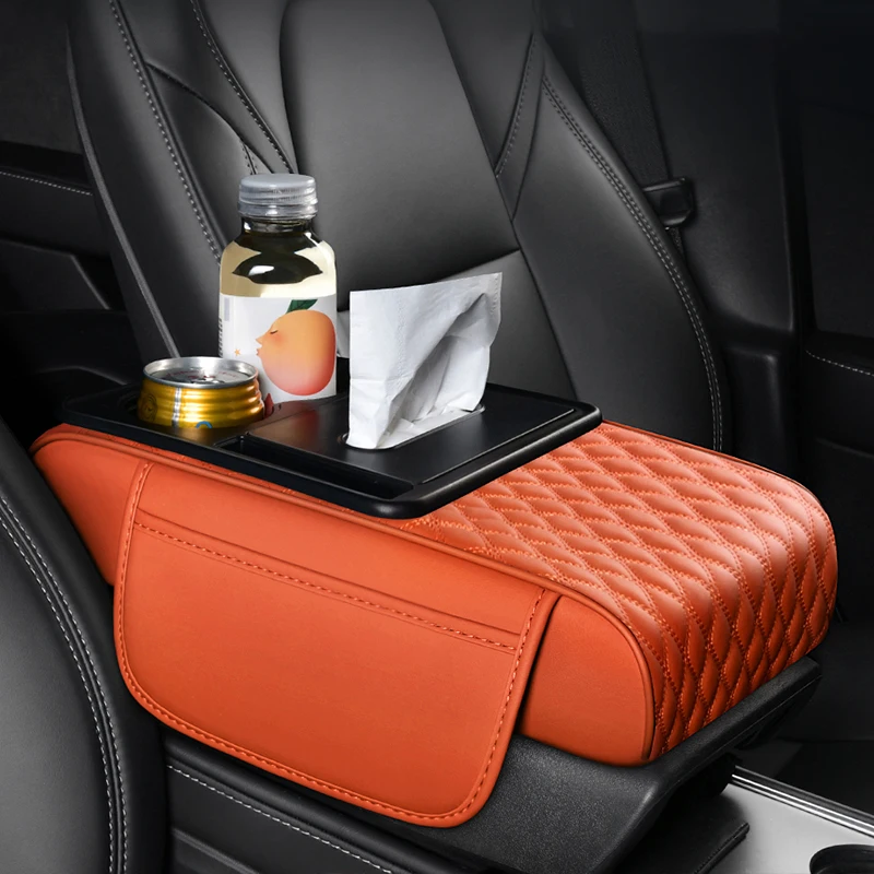 

Многофункциональный боковой органайзер для хранения, увеличивающий высоту, универсальный чехол на подлокотник для автомобиля, искусственная кожа