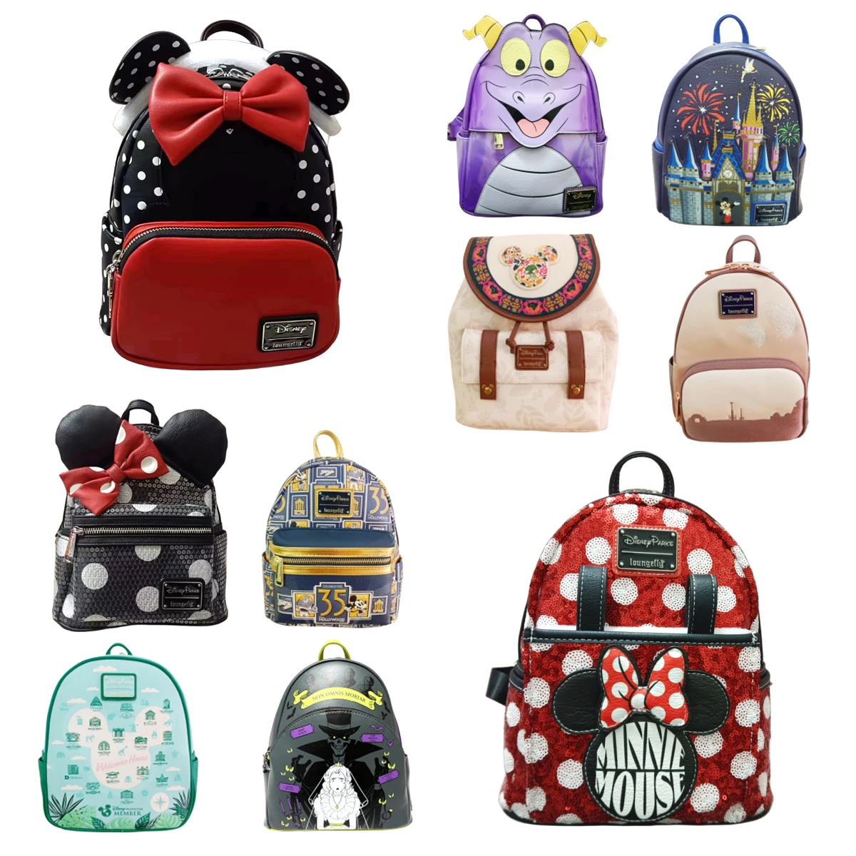 

2024 MINISO Original Disney Mickey Mouse Pu Leather Women's Backpack Castle Cosplay Leisure Travel Bag Mini Children's Schoolbag
