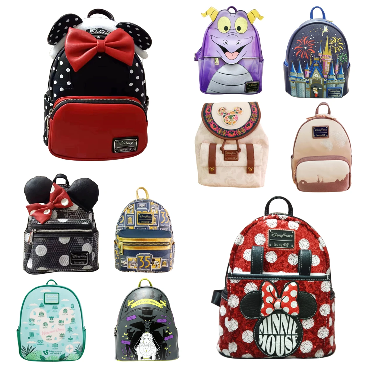 2024 MINISO Original Disney Mickey Mouse Pu Leather Women's Backpack Castle Cosplay Leisure Travel Bag Mini Children's Schoolbag