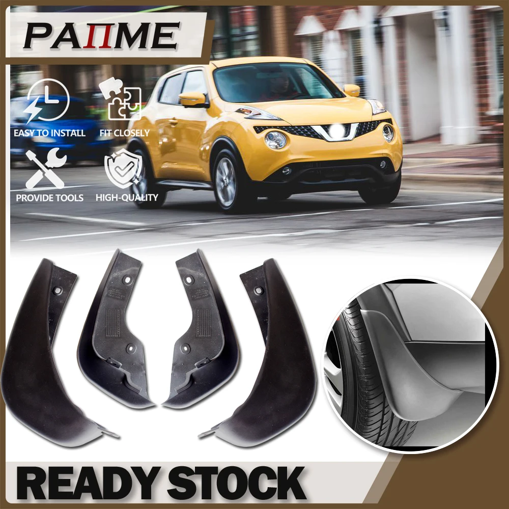 For NISSAN JUKE 2010-2019 Set Molded Mud Flaps Mudflaps Splash Guards Front Rear Mud Flap Mudguards Fender YC101032