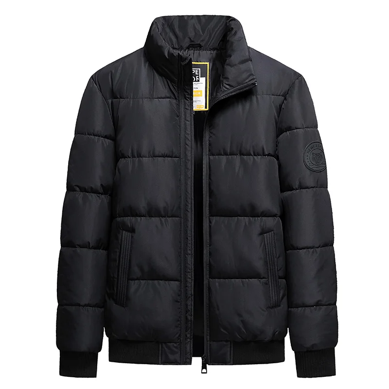 Мужская многоцветная хлопковая куртка с воротником-стойкой, толстая подкладка + бейсбольный воротник, доступна в черном/белом/красном/военном/военном зеленом цвете, незаменимая для зимнего тепла и повседневного ношения, доступна в несколько цветах с чистим и простом использовании дизайном