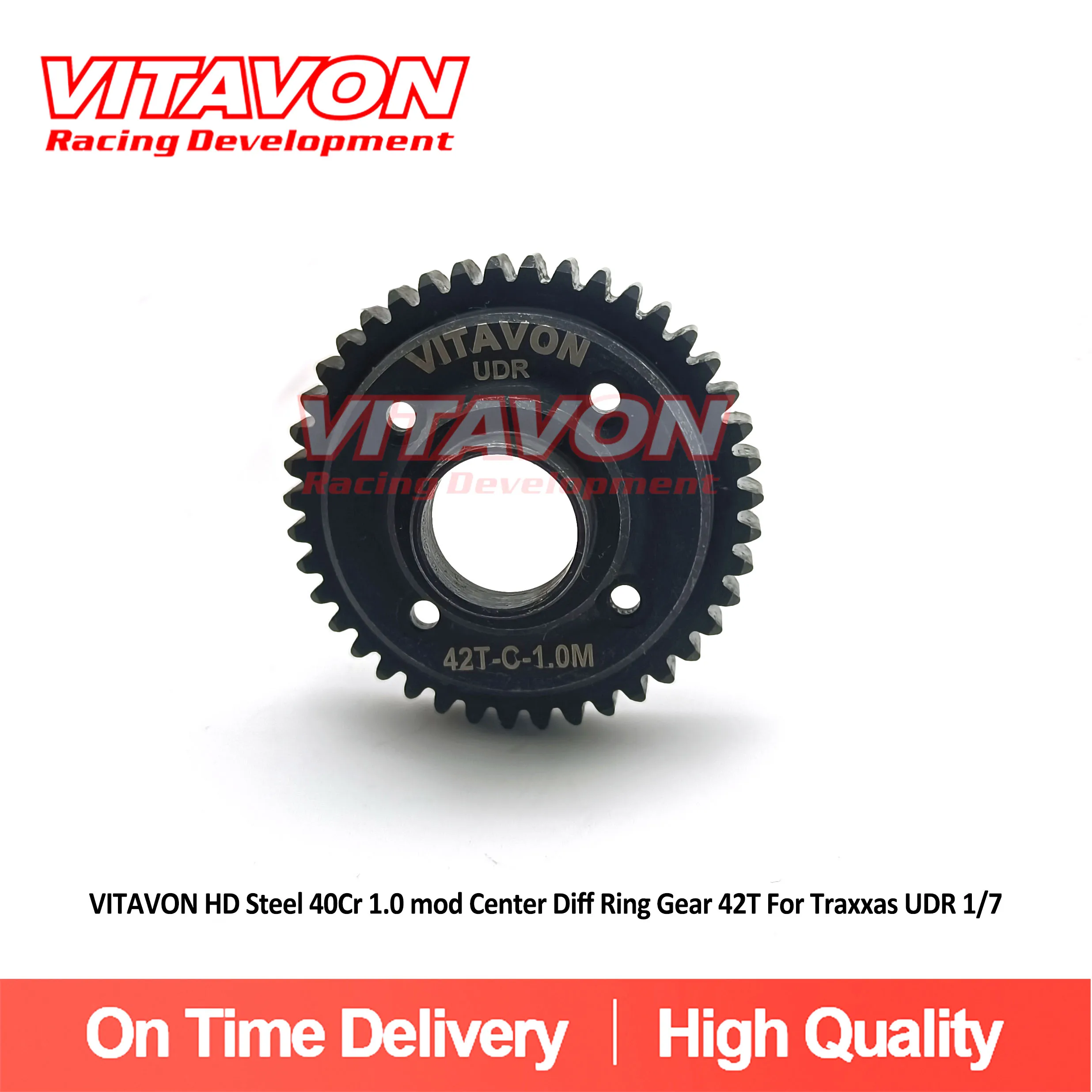 

VITAVON HD Steel 40Cr 1,0 Mod Center Diff Ring Gear 42T для Traxxas UDR 1/7