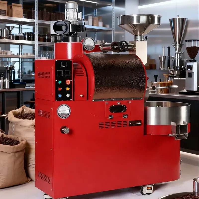 Custom Logo Service Half Air Small Coffee Roaster 1KG 2KG 3KG 6KG 10KG Household Coffee Roasting Machine