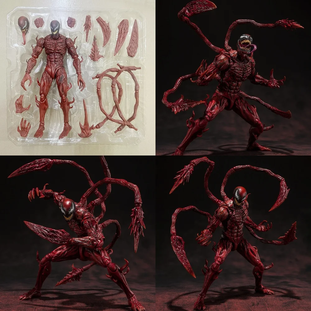 ヴェノム2 カーネイジ SHF スーパーヒーロー映画の悪役 カーネイジ アクションフィギュア モデル コレクタブルトイ ディスプレイ デスクトップオーナメント モデルギフト