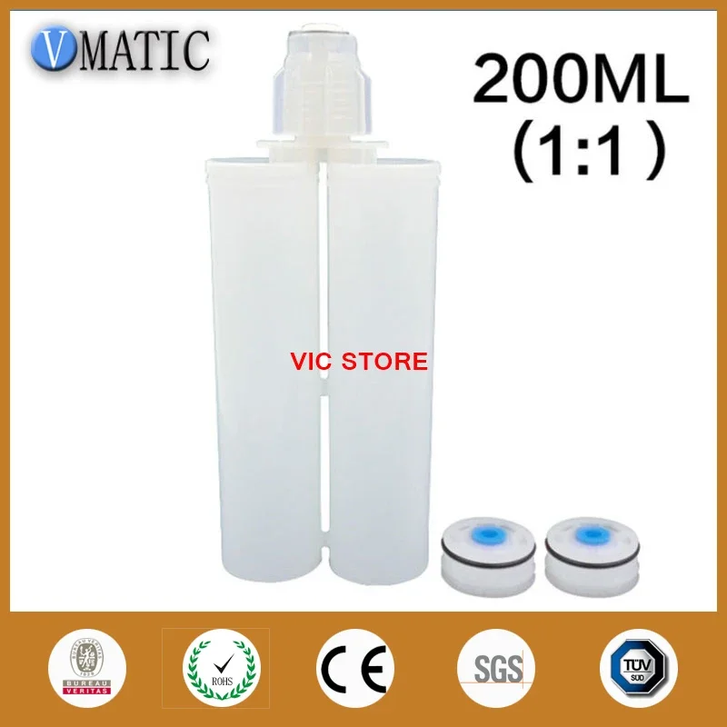 Free Shipping Two Component Cartridge 1:1 For 200ml / cc Dispensing Gun Cartridge