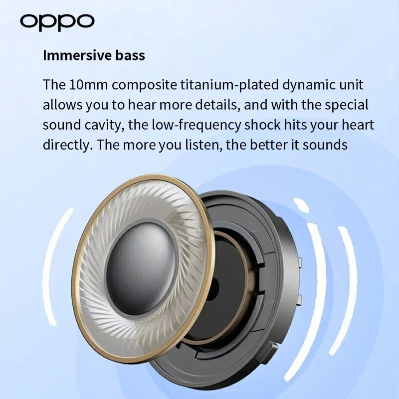 جديد OPPO Enco Air3i داخل الأذن سماعة سماعة لاسلكية تعمل بالبلوتوث سماعات أذن رياضية AAC/SBC HiFi ستيريو HD ميكروفون دعوة سماعة الاستعداد الطويل