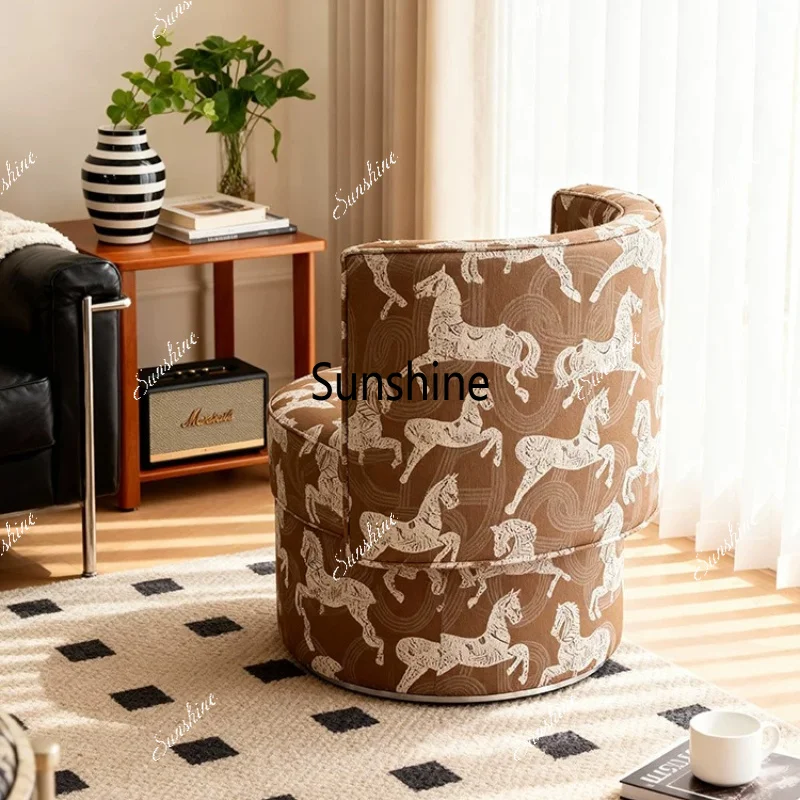 Medieval style bedroom dressing stool retro homestay rotating round stool
