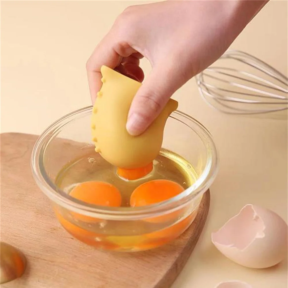 1/5PCS Stainer Suction Egg Yolk Kitchen Gadgets Tools Silicone Egg White Separator Separator Egg White And Yolk Egg Distributor