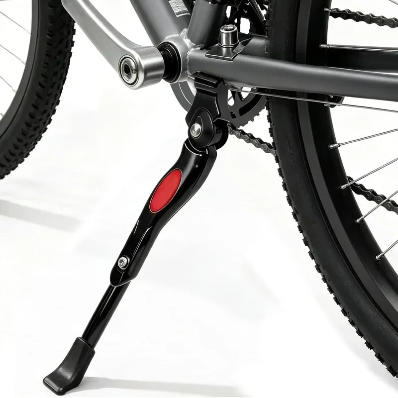Bicycle Kickstand Aluminum Alloy Height Adjustable Side Parking Rack NonSlip for 22-26Inch Mountain Road Bike Accessories Rack