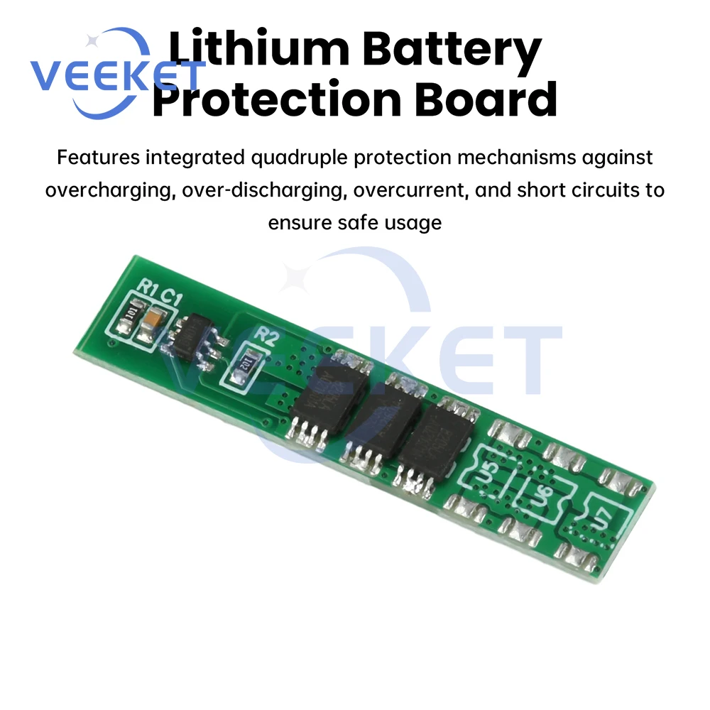

1S 3.7V Lithium Battery Protection Board 3MOS 4MOS 6MOS BMS 18650 Polymer for 18650 Lithium Lion Battery