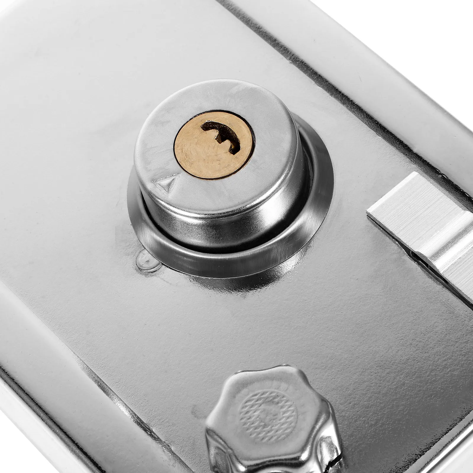 مجموعة واحدة من قفل الهلال الداخلي من الفولاذ المقاوم للصدأ لباب غرفة النوم، أمان متين مقاوم للتآكل