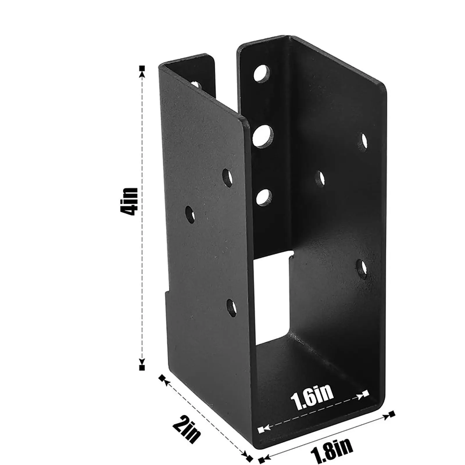 Outdoor Concealed Joist Hanger Brackets 2x4 Iron Beam Mount Support for Fence Handrail Swing Barn Rail Projects