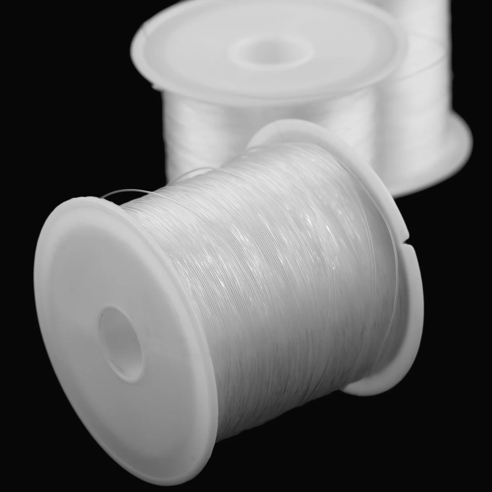 1 rollo de alambre de línea de pescado, 0,2mm, 0,25mm, hilo de nailon fuerte, transparente, no elástico, para abalorios, joyería DIY