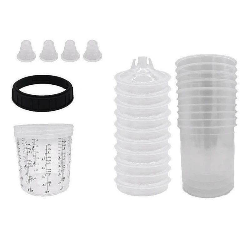 

ABUN-1Set 600CC Disposable Paint Cup Spray Cup Paint Mixing Tank Type H/O Quick Disposable Cup Spray