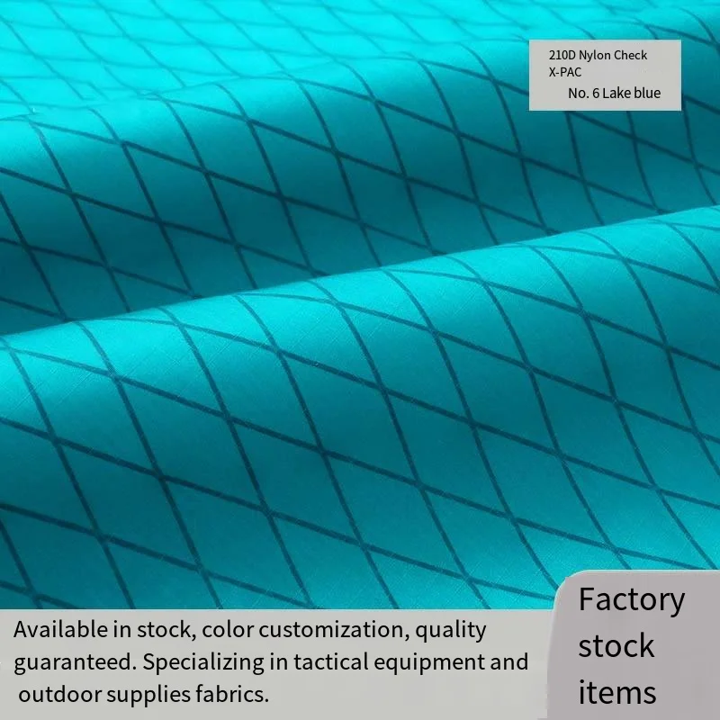 Lake Blue 210D Grid Nylon X-PAC High-strength Composite Lightweight Outdoor Fabric Waterproof And Tear Resistant Fabric