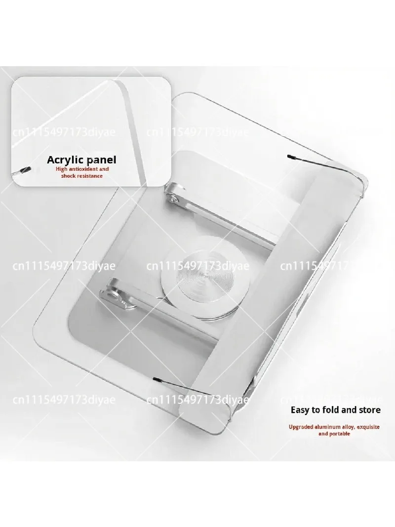 360 Degree Rotating Foldable Laptop Stand, Aluminum Desktop Riser for 11-17 Inch Notebooks