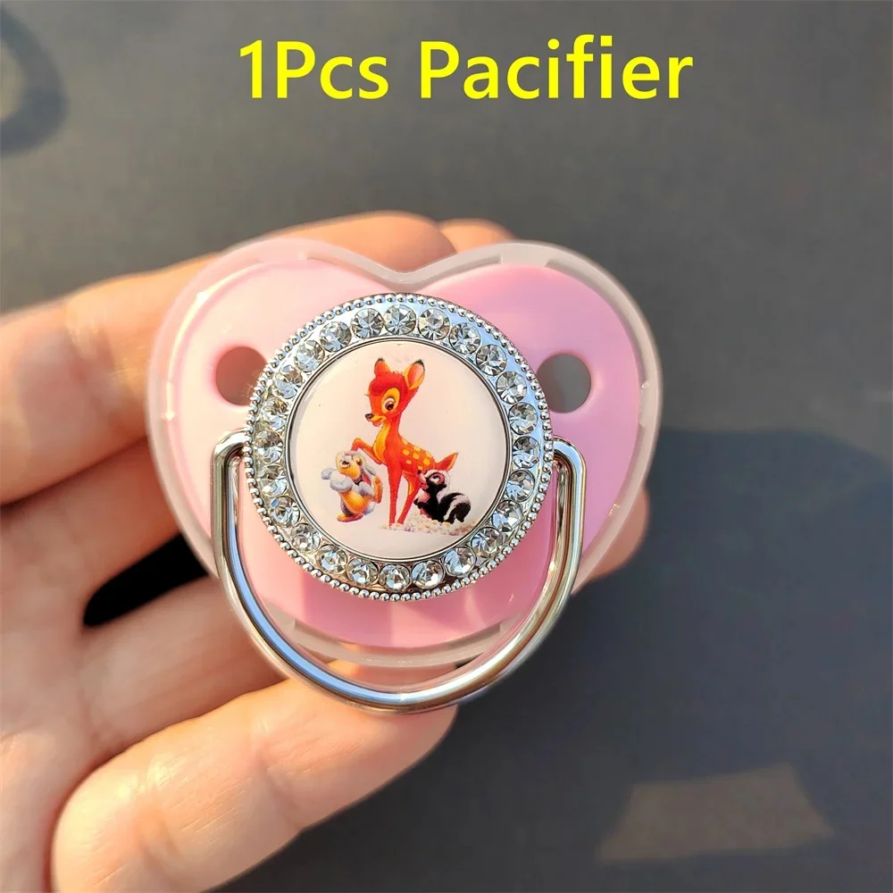 2024 Disney Reindeer Baby Pacifier Baby Teaser BPA-free Bling Bling Pacifier Baby Bath Gift chupetes de bebe 0-18 months