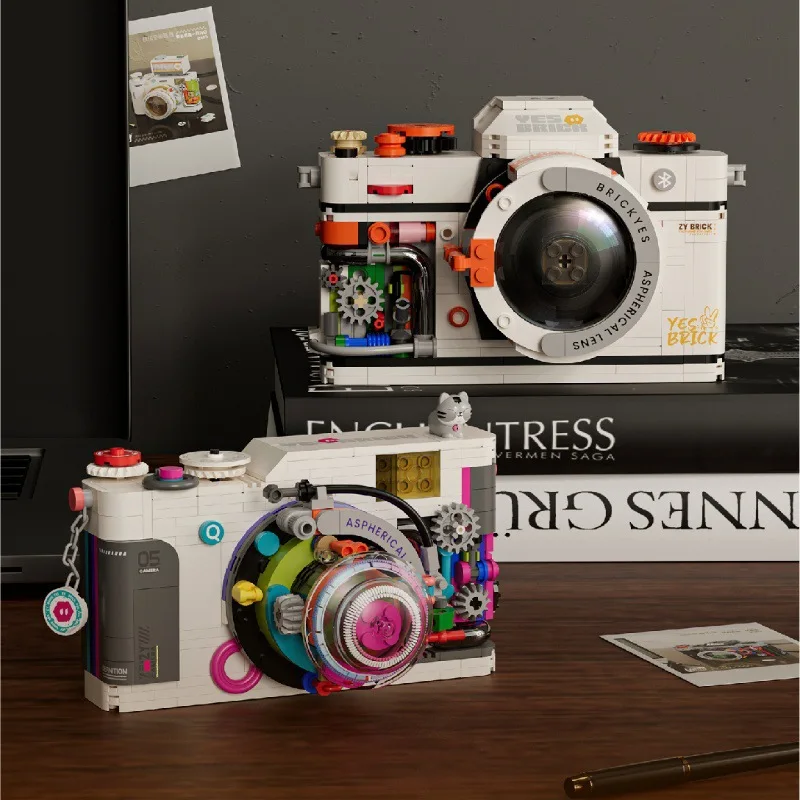 

Idea Mini Block Mechanical Structure Single Lens Reflective Digital Camera Building Brick Educational Toys Collection For Gift