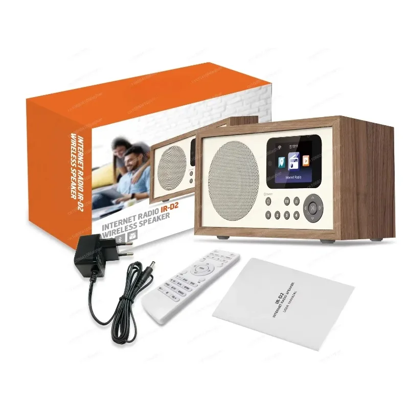 Retro Wooden Bluetooth 5.0 Clock Speaker DAB+ FM Digital Radio Alarm Clock Desktop Digital Display Audio Player view 4