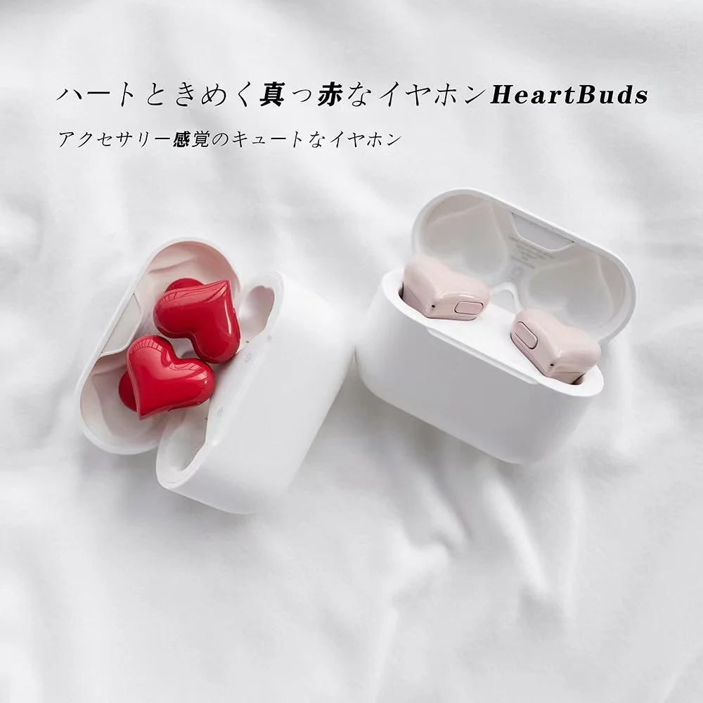 Original Bluetooth Wireless Headphones Heart Shaped Earphones woman Earphone High Quality Heart Earbuds Audio Devices Heart-shap