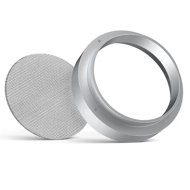 A78I 51mm Coffee Dosing Ring, Aluminum Coffee Dosing Ring with Puck Screen, Stainless Steel Espresso Sieve for Portafilter