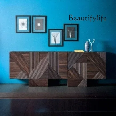 

R Medieval Retro Solid Wood Edge Cabinet, Chest TV Cabinet, Living Room Sofa Side Designer Corner Cabinet