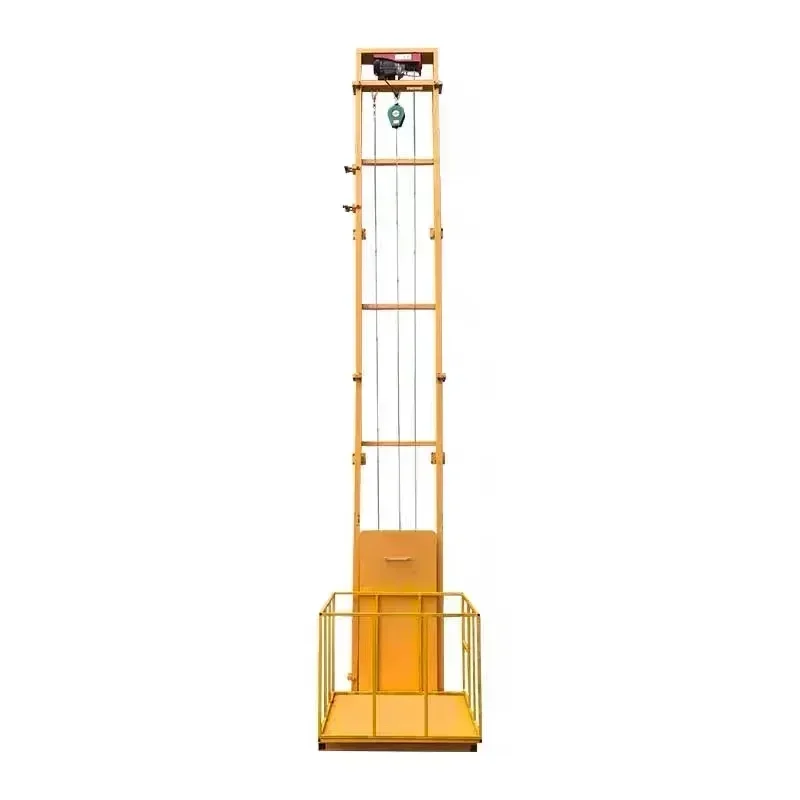 Small Portable Wall Mounted Electric Platform Table Lift 6M 0.5/1Ton Mini Home Steel Elevator Lifter Tables Man and Cargo