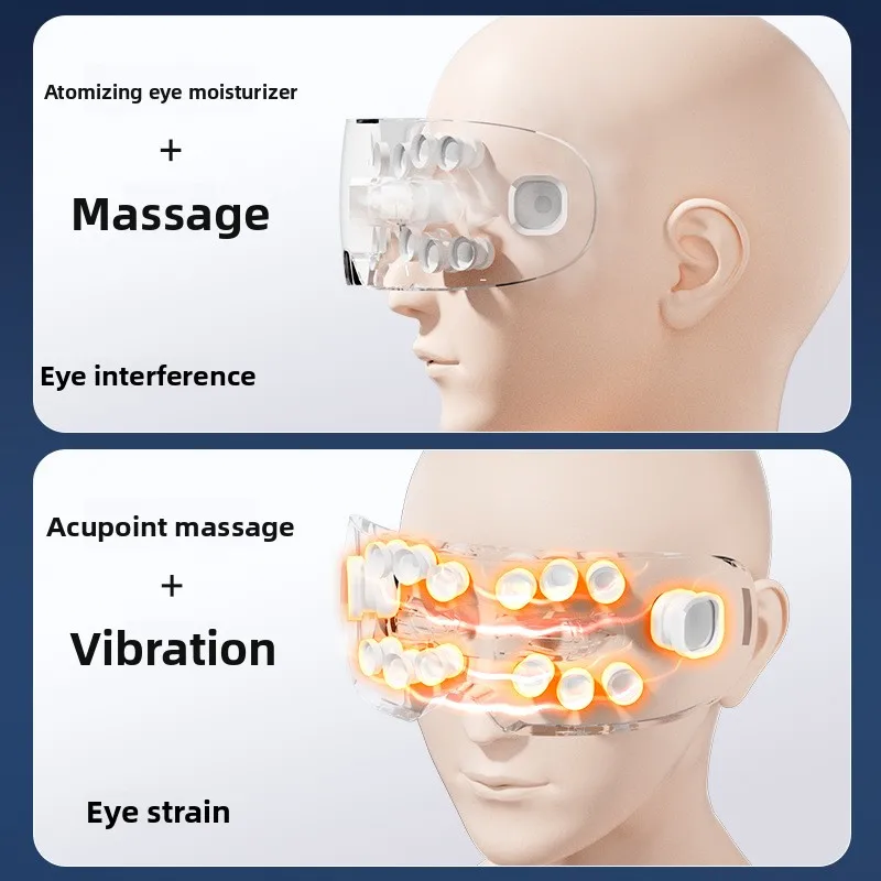 Dispositivo de protección ocular transfronteriza, masajeador ocular para aliviar la fatiga, compresa fría y caliente, máscara de ojos de vapor, vapor inteligente