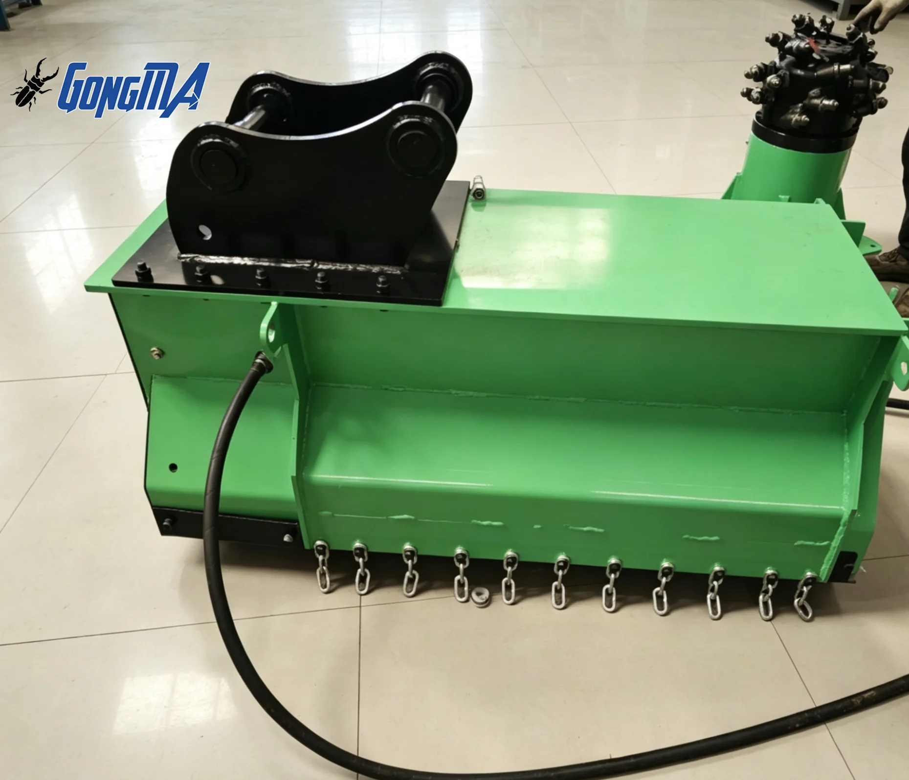 Mini Hydraulic Excavator Flail Mower with Motor Gearbox Bearing for Lawn Slope Weeding Grass Cutting 4-6 Ton Excavator