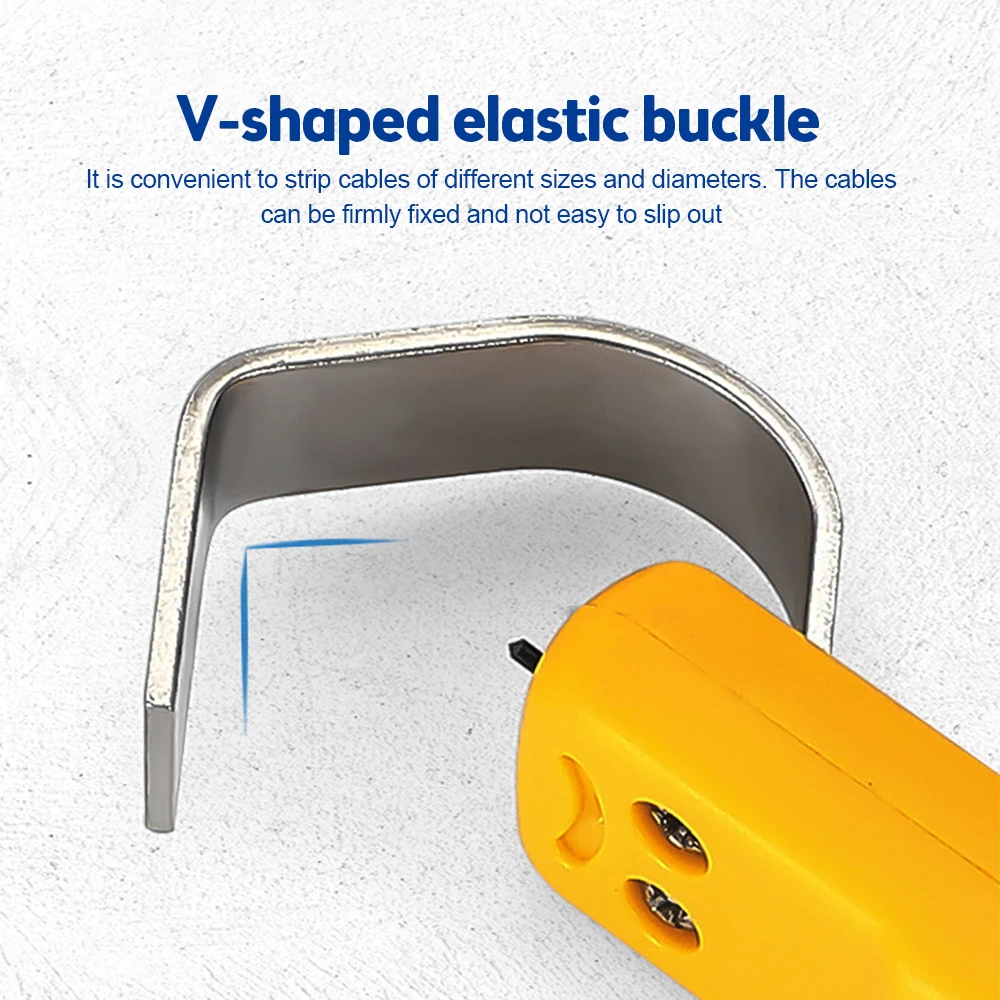 Electrician Wire Stripper Knife Rubber Handle Hand Stripping Tool for 4-50mm PVC,Silicone Rubber PTFE Cable