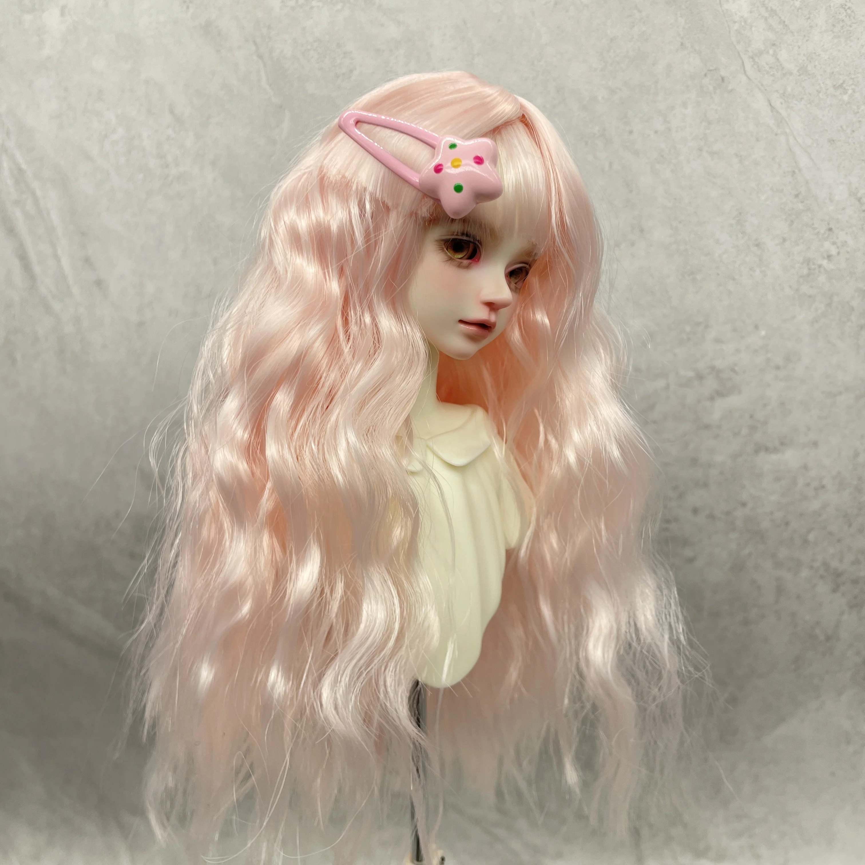 1/6 BJD Doll Wig Long Water Wave Long Curly Synthetic Wig For Girls DIY Makeup Accessories BJD Doll Hair Bundle Elegant Fashion image 3
