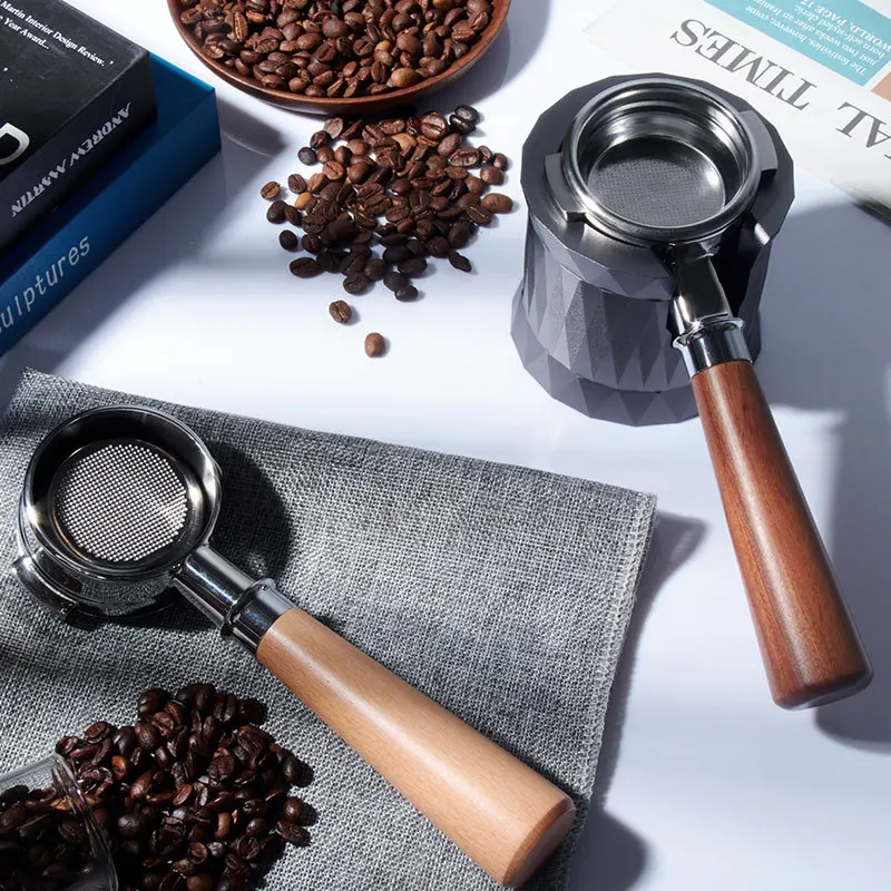 

Ручка кофемашины 58 мм, модифицированная бездонная воронка для кофе Hot Mom, ручка фильтра с заварочной головкой из нержавеющей стали