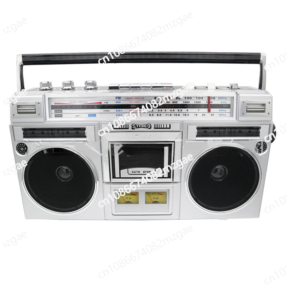 Classic cassette player, vintage cassette tape recorder, tape player, transparent