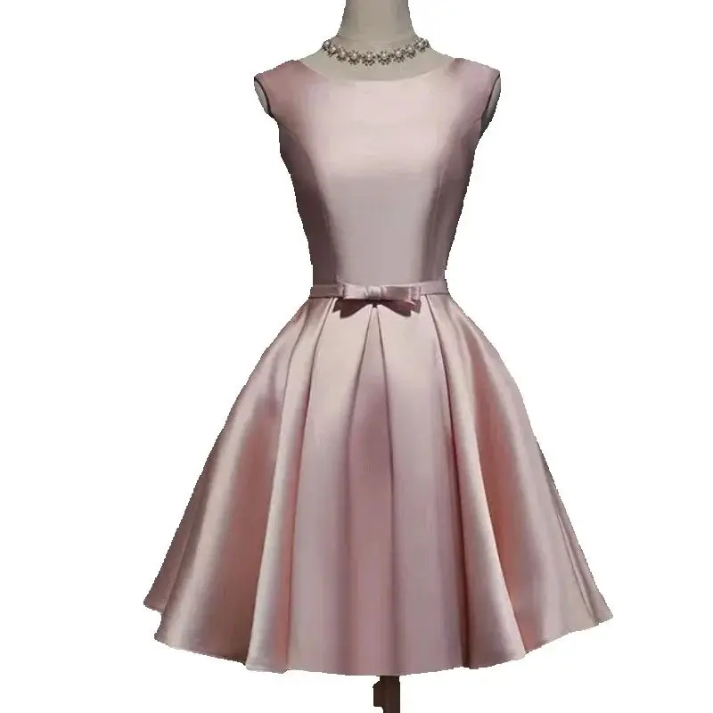 Customized A69 Sweet Memory Short Cocktail Dresses Formal Occasion Dress Pink Satin Homecoming Birthday Party Dress