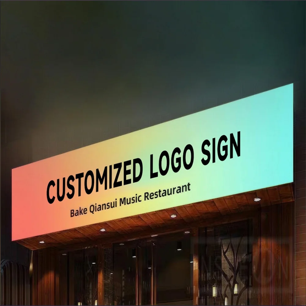 Custom Light Box Sign RGB Light Box for Live Room Decor Illuminated Signage for Business Advertising Light Box