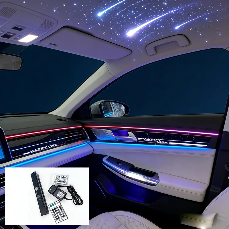 Light LED Meteor Light Engine with RF Remote Controller Starry Sky 12 Holes Fiber Optic Kit Ceiling new Shooting Stars hot