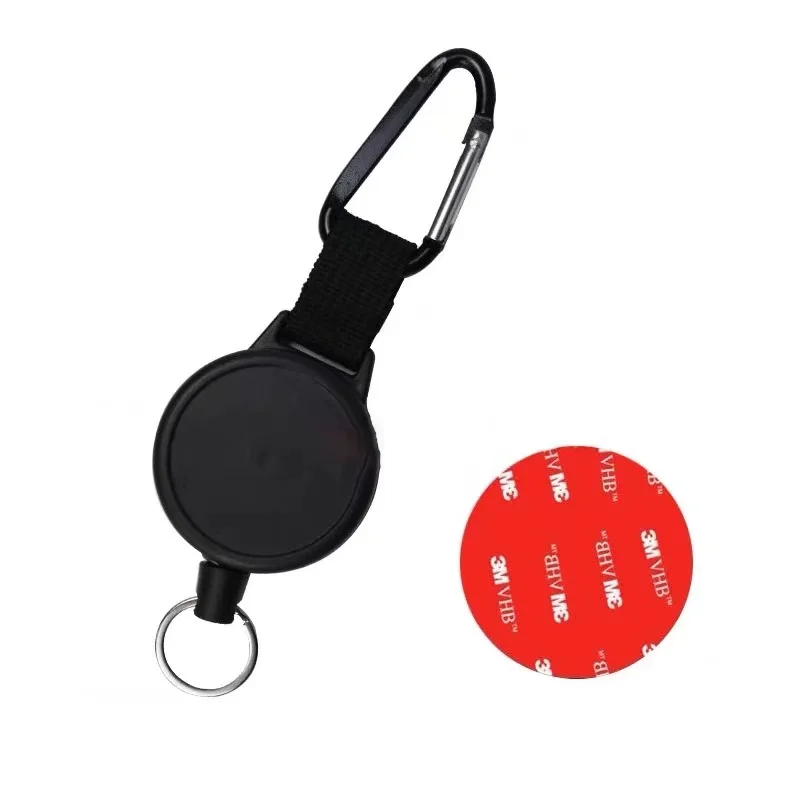 70CM Multifunctional Roll Retractable Keychain Bag Recoil ID Card Holder Keyring Key Chain Kevlar Fibre Rope Key Ring H45 HAM