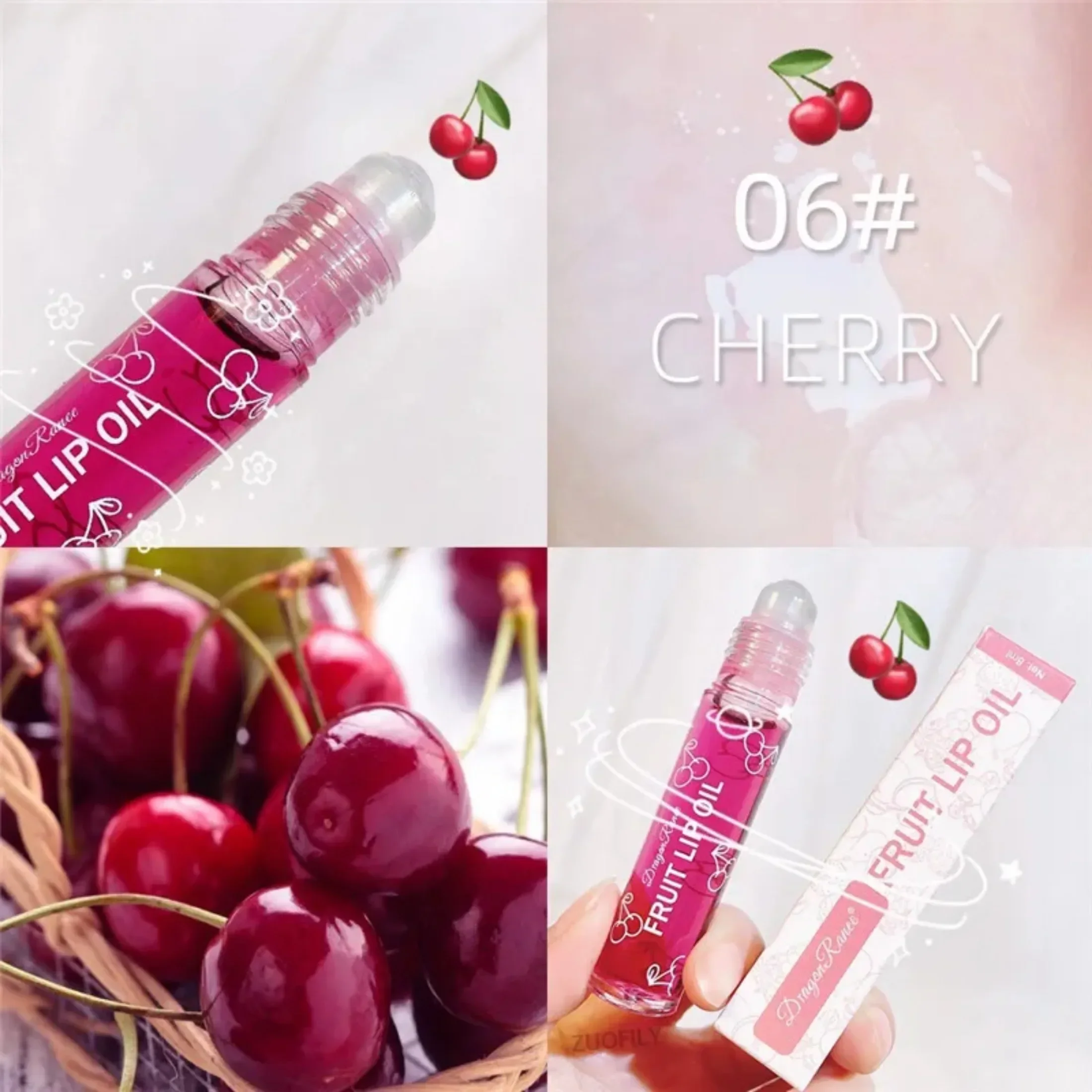 1 Pcs Fruit Lip Gloss Transparent Oil Moisturizing Reducing Lines Nourishes Lips Waterproof Long-lasting Liquid Cosmetics