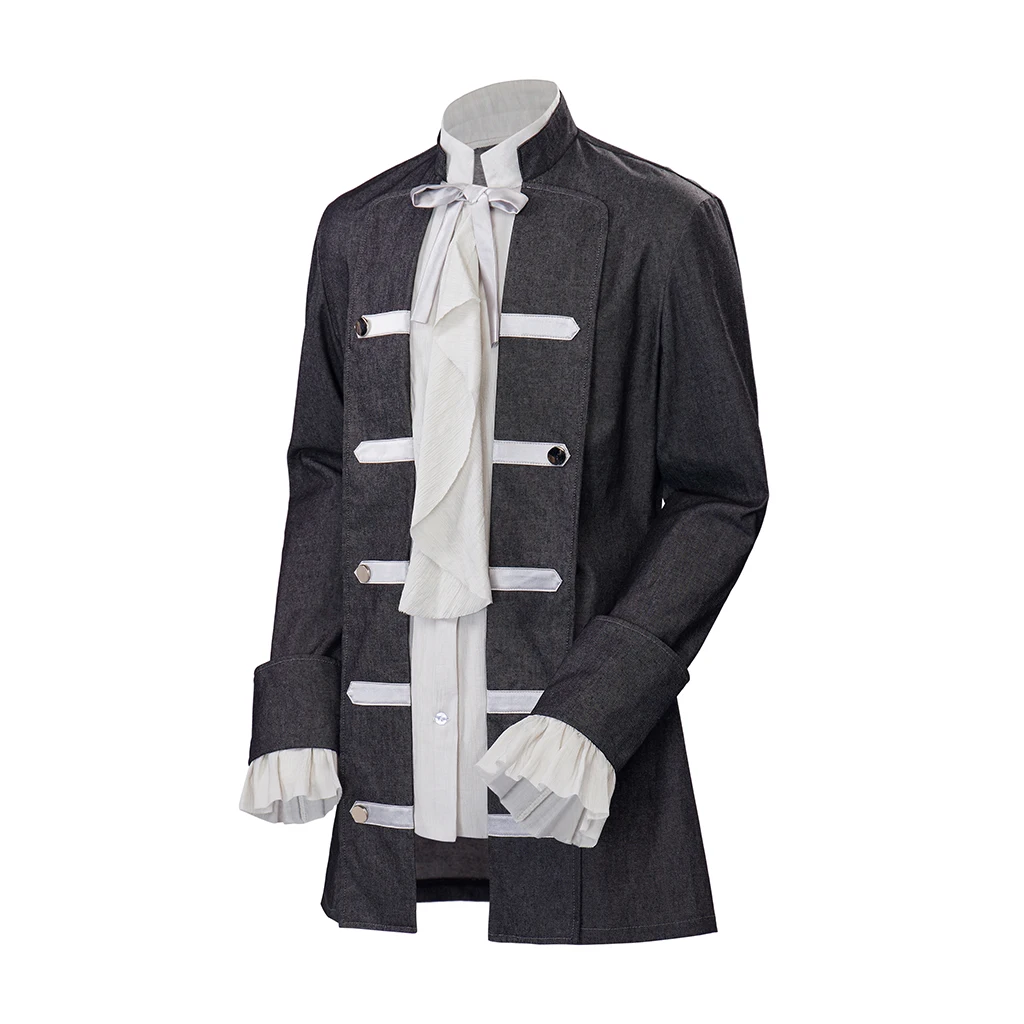 William Billy Butcherson Cosplay Costume Zombie Cosplay Male Vintage Black Top Jacket Long Sleeve Coat Halloween Carnival Outfit