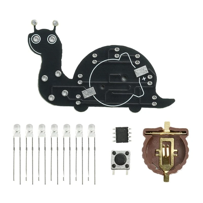 【A17Z】Soldering Learning Kit DIY With LED Shell Flow Light SMD SMT Learner For Electronics Enthusiasts