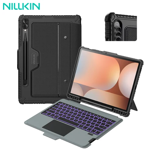 Imagen 1 del producto Teclado mágico para Samsung Galaxy Tab S10 FE + funda Nillkin retroiluminación cubierta de teclado Bluetooth para Samsung Galaxy Tab S10 +/S10 FE