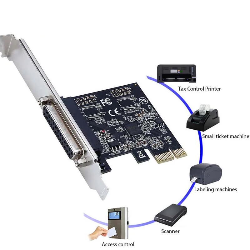 

PCIE to Parallel Port card Game PCIE Card Riser Card Adapter Expansion Card Extender PCIe Converter PCI E Sata Card Controller