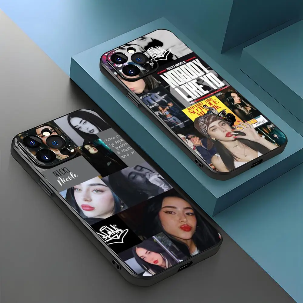 Singer N-Nicki Nicole Phone Case For iPhone 15 14 13 12 11 X XR XS XSMAX 8 7 Plus Mini Pro Max Soft Black Phone Cover