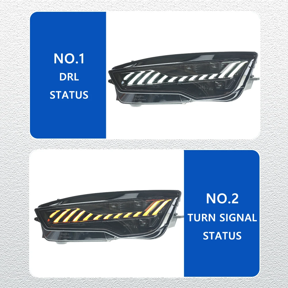 التصميم LED المصابيح الأمامية لأودي A7 11-18 نمط جديد كامل led DRL سيارة رئيس مصباح الجمعية إشارة اكسسوارات السيارات تعديل مصباح