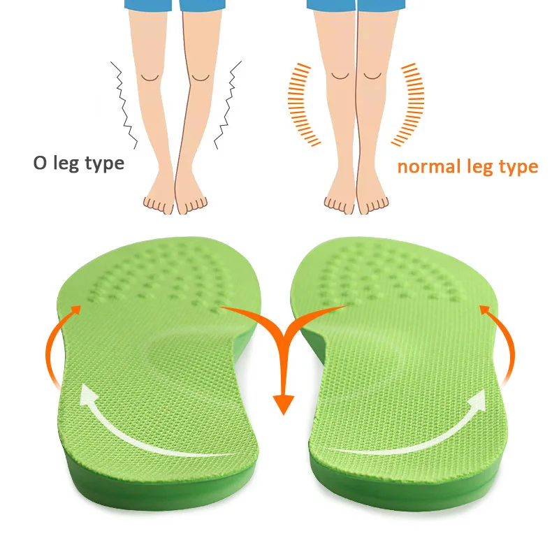 Orthopädische Einlegesohle O/X-Leg Orthopädische Einlegesohlen zur Unterstützung des Fußgewölbes Valgus Varus Schuhpolster Massagepolster für Schuheinlagen Sohle Fußpflege
